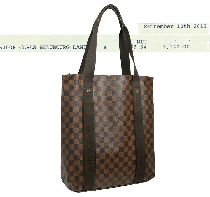 Louis Vuitton N52006 Damier Ebene Canvas Beaubourg Laptop/ Document Tote Bag-0