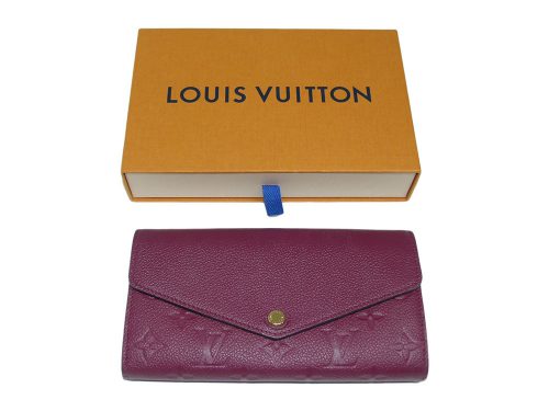 Louis Vuitton M62213 Raisin Monogram Empreinte leather Envelope-Style Sarah wallet (CA0168)-0