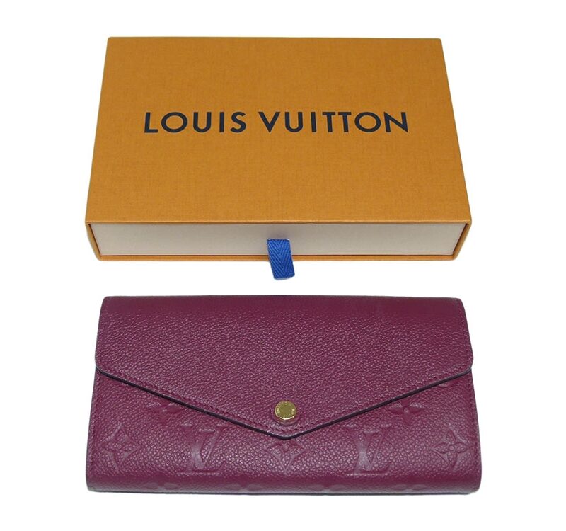Louis Vuitton M62213 Raisin Monogram Empreinte leather Envelope-Style Sarah wallet (CA0168)-0