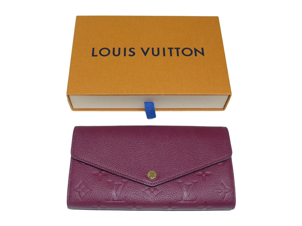 Louis Vuitton M62213 Raisin Monogram Empreinte leather Envelope-Style Sarah wallet (CA0168)-0