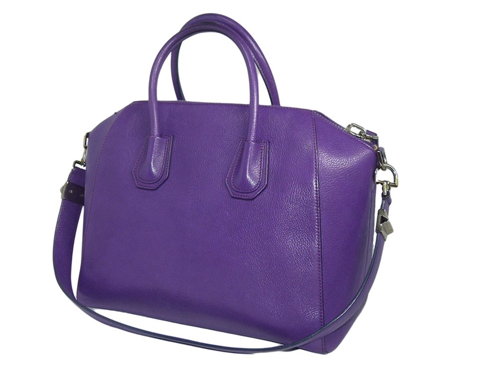 Givenchy Signature Antigona Medium Size in Violet Grained Leather -31887