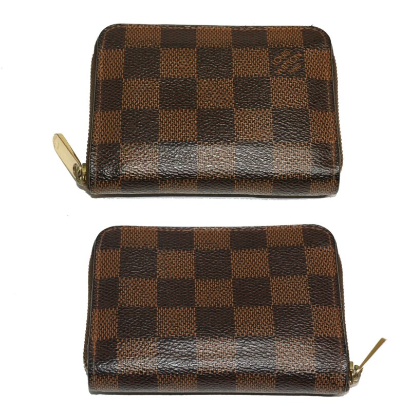 Louis Vuitton N60067 Damier Canvas Zippy Coin Purse (SN5100)-0
