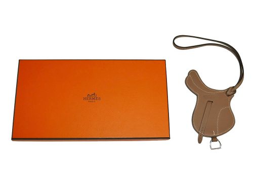 Hermes Sac Saddle 32mm Alezan Paddock Selle Charm Swift Calfskin Leather -0