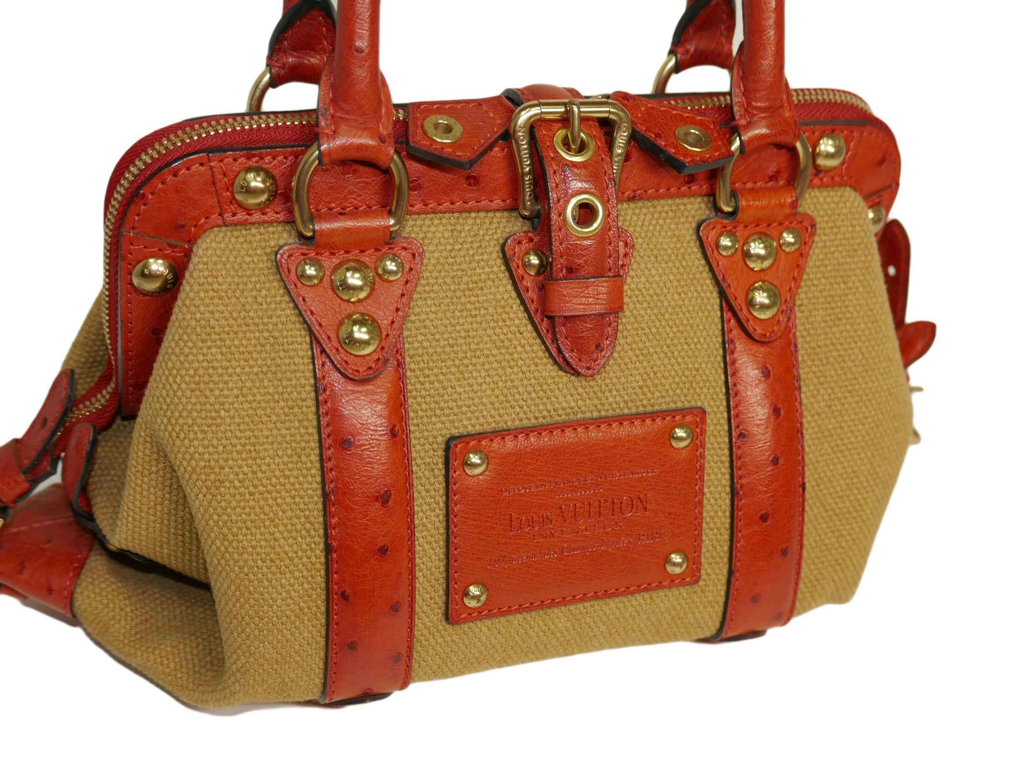 Limited Collection ! Louis Vuitton Orange Rouille Sac de Nuit Toile Trianon MM -32370