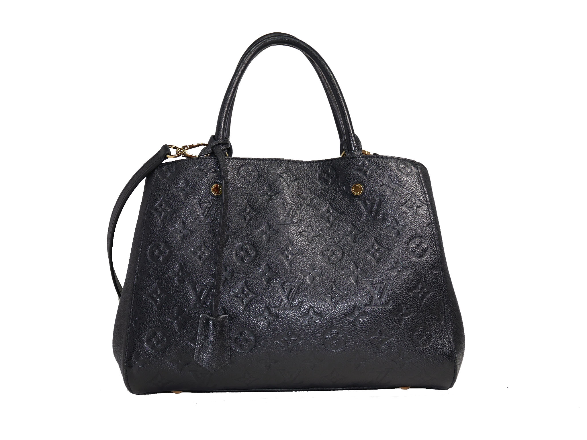 Louis Vuitton M41048 Noir/ Black Monogram Empreinte Montaigue MM -0