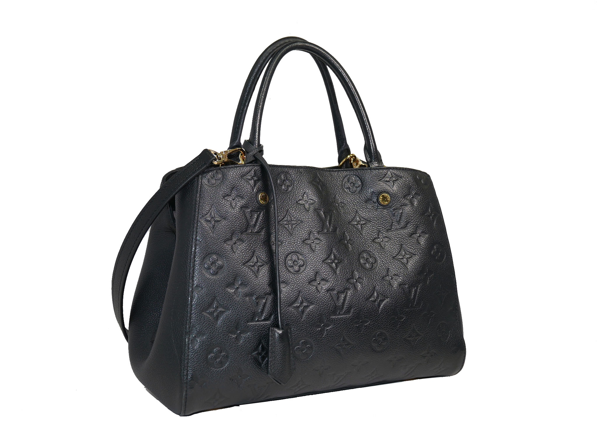 Louis Vuitton M41048 Noir/ Black Monogram Empreinte Montaigue MM -32176