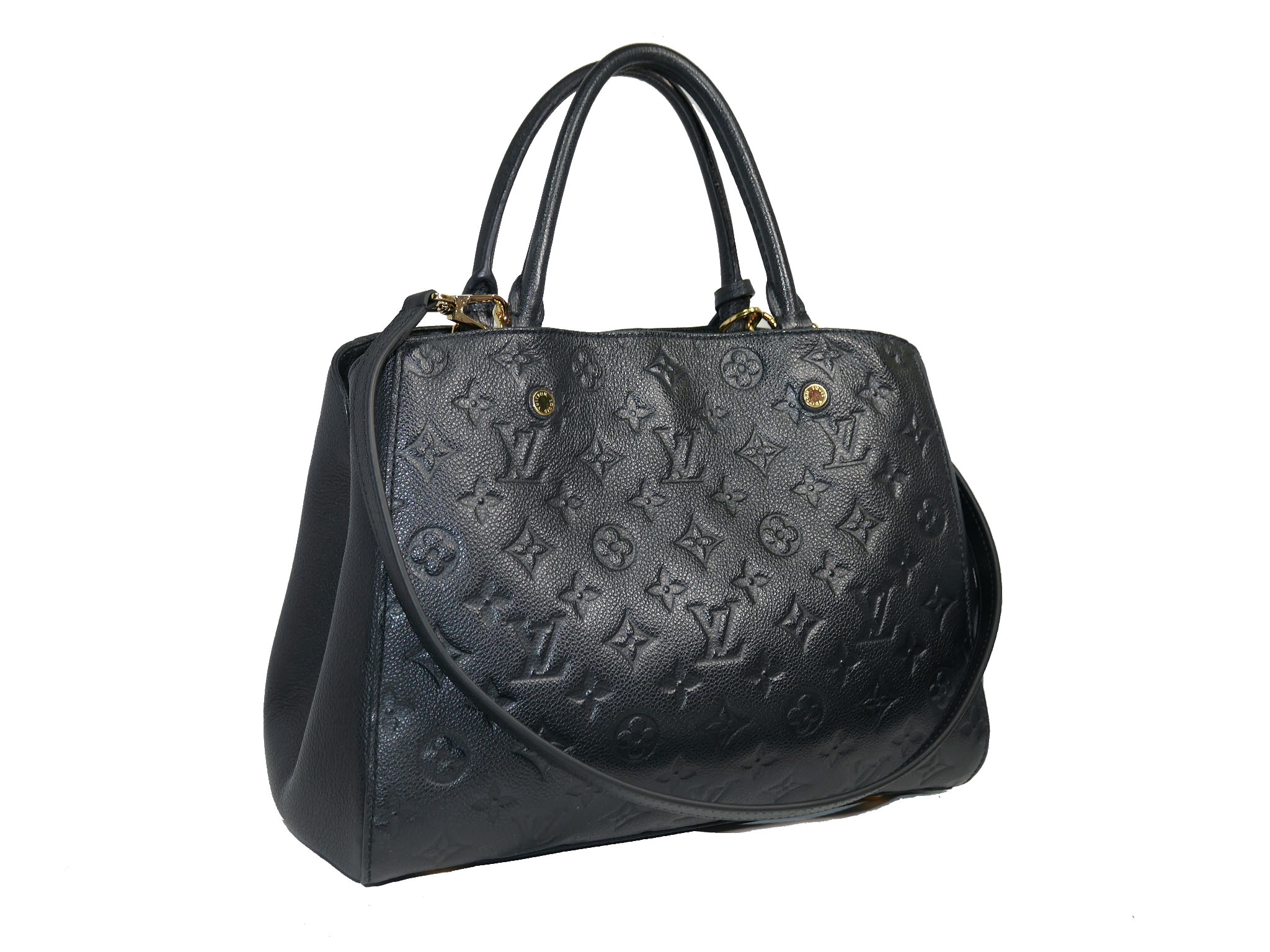 Louis Vuitton M41048 Noir/ Black Monogram Empreinte Montaigue MM -32175