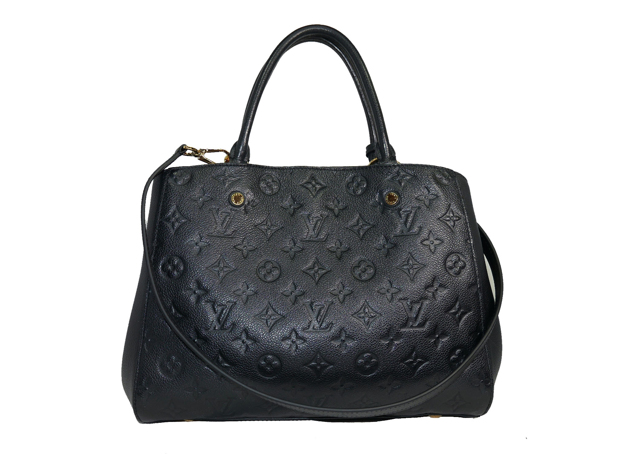 Louis Vuitton M41048 Noir/ Black Monogram Empreinte Montaigue MM -32177