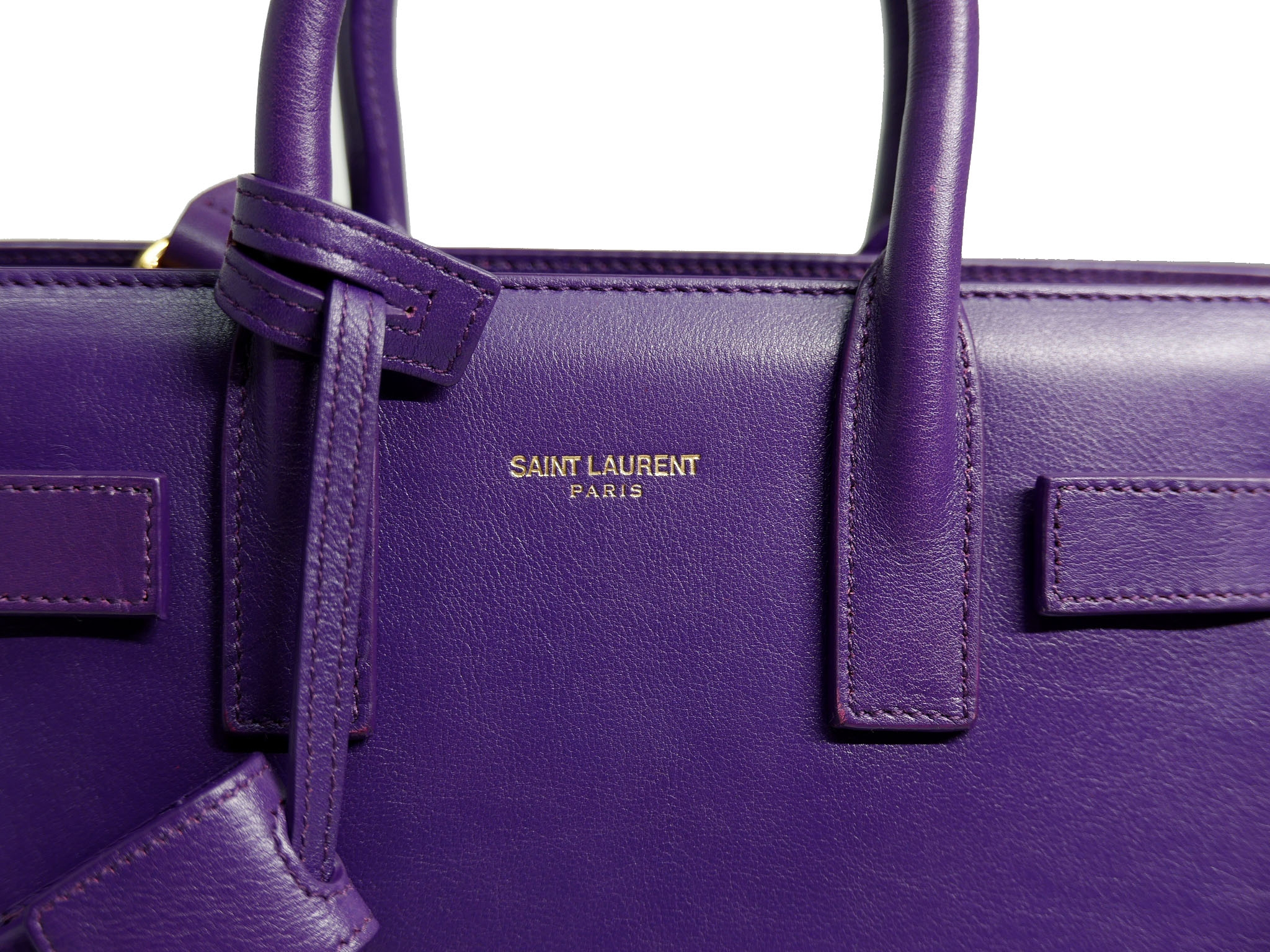 Saint Laurent 2013 YSL 340778 Classic Nano Sac De Jour Bag in Violet Purple Smooth Leather-32222