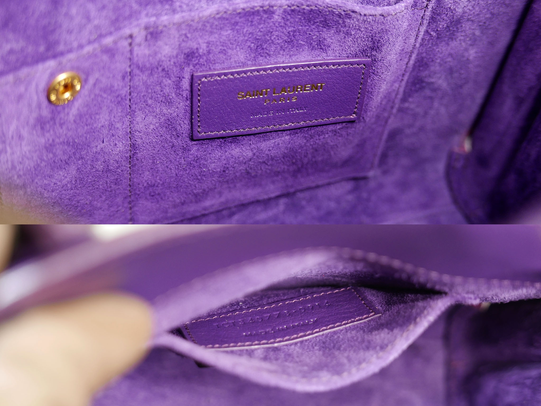 Saint Laurent 2013 YSL 340778 Classic Nano Sac De Jour Bag in Violet Purple Smooth Leather-32221