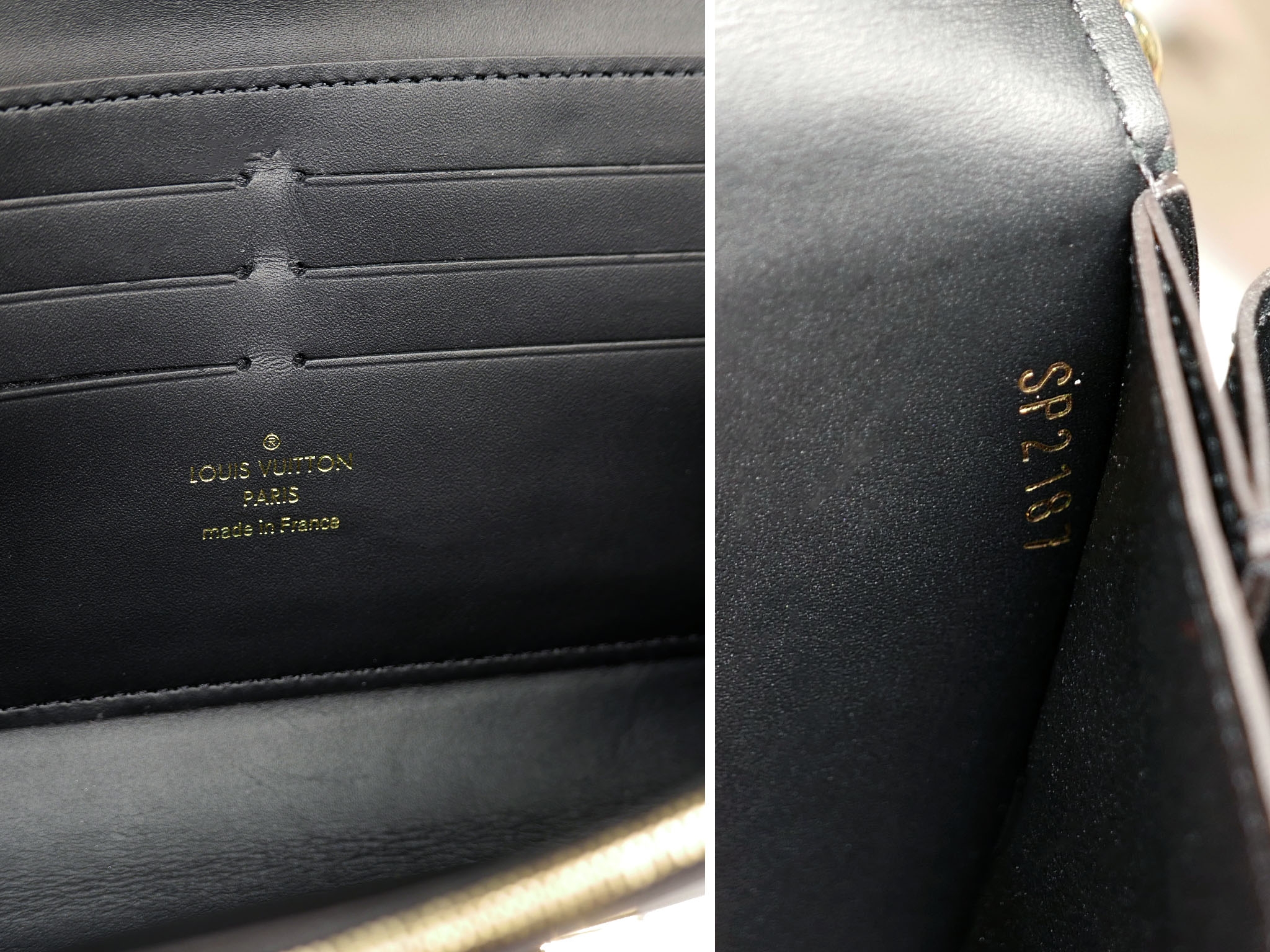 Limited Collection ! Louis Vuitton M62872 Decorative Stitching and Perforations Twist Chain Wallet -32328