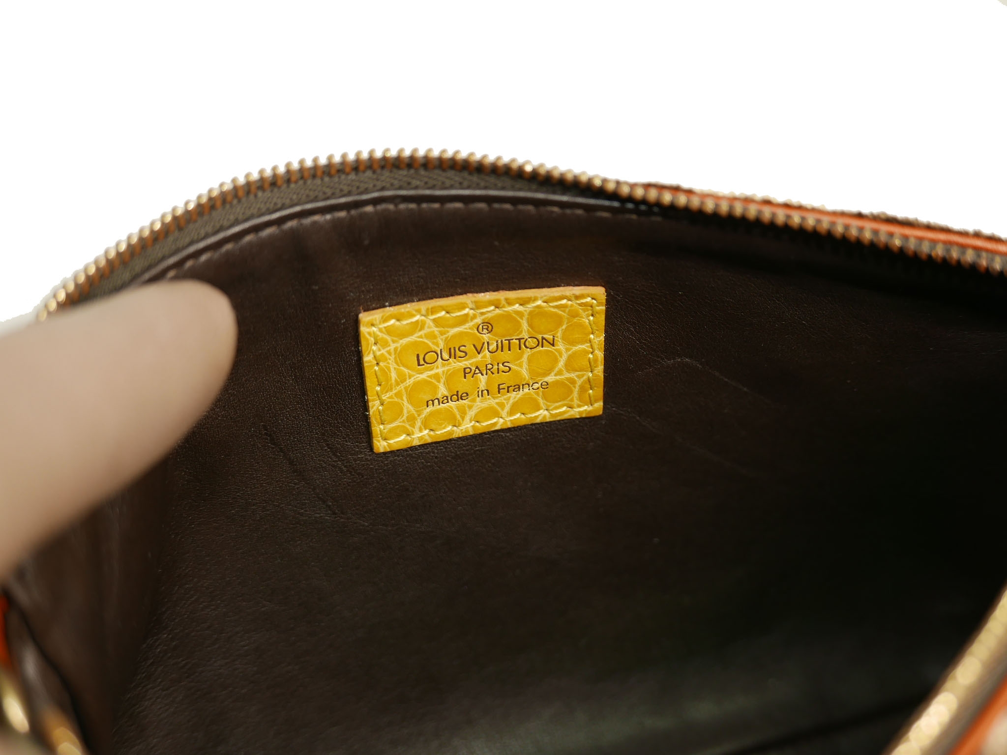 Limited Collection ! Louis Vuitton Monogram Pattern Terrycloth Velvet Trompe L'Oeil Pochette -32297