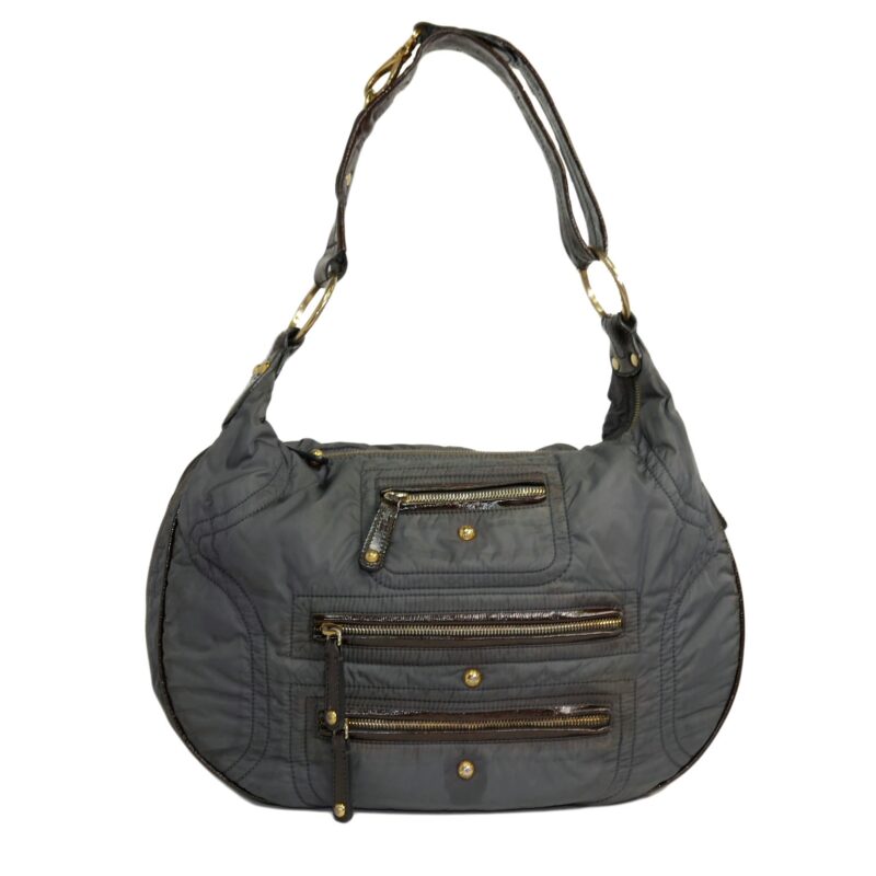 Tods Grey Pashmy Soft Fabric Multi- Zipped Hobo/ Cross Body Bag -0