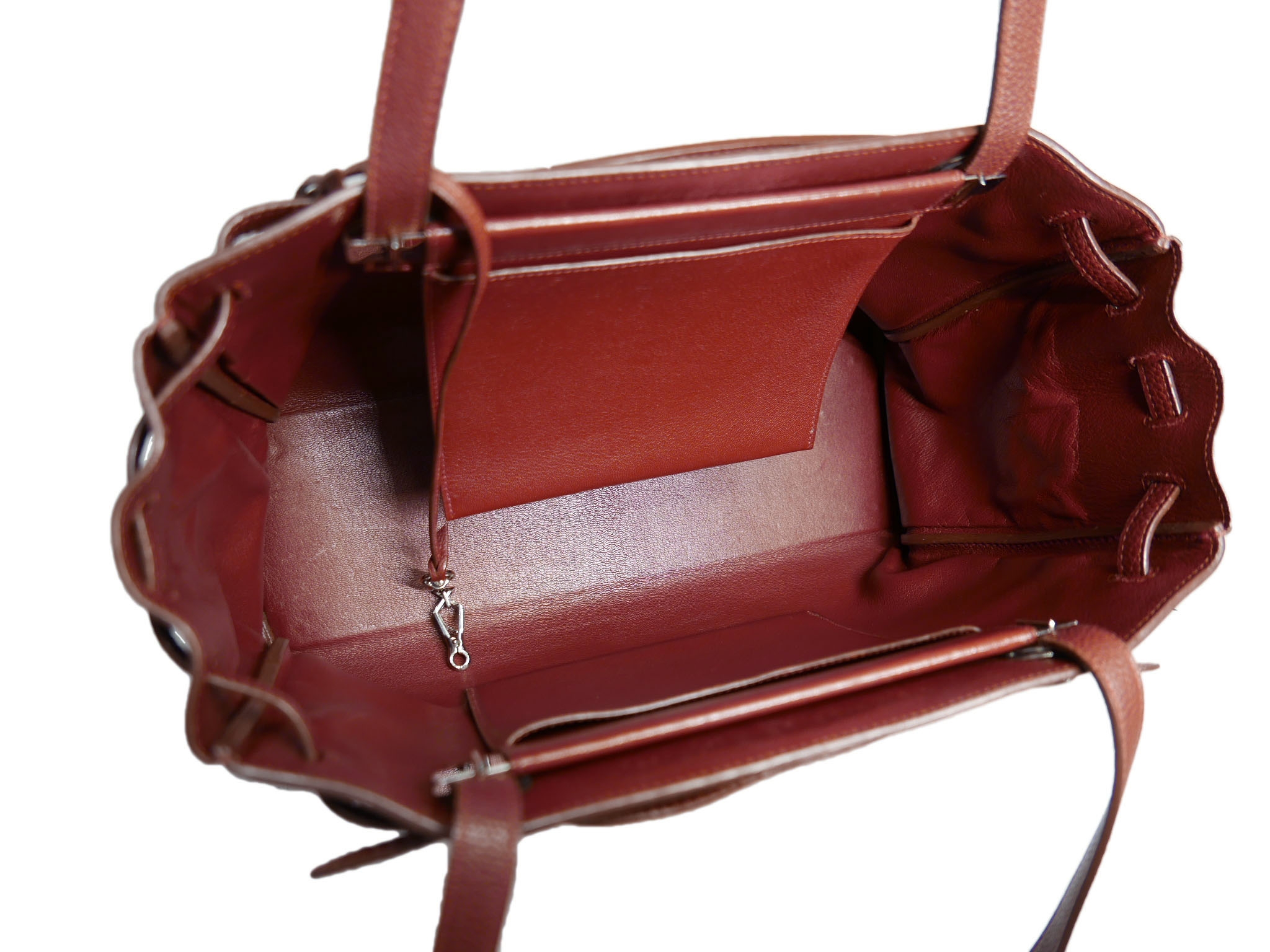 Hermes Vintage Prune / Bordeaux Togo Cabana Document Tote-32566