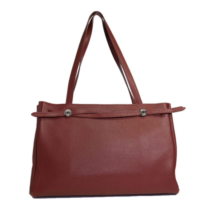 Hermes Vintage Prune / Bordeaux Togo Cabana Document Tote-0