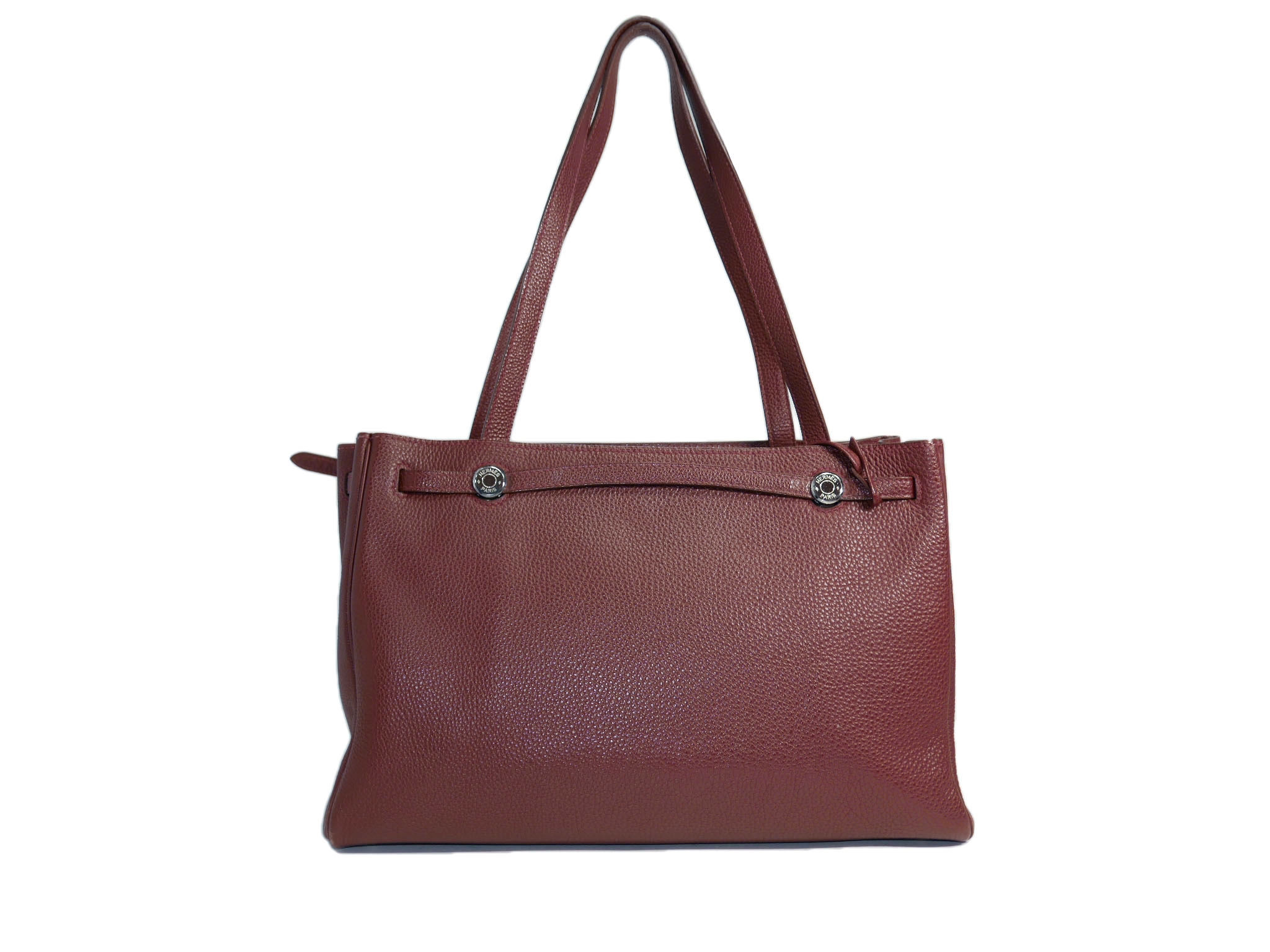 Hermes Vintage Prune / Bordeaux Togo Cabana Document Tote-32567