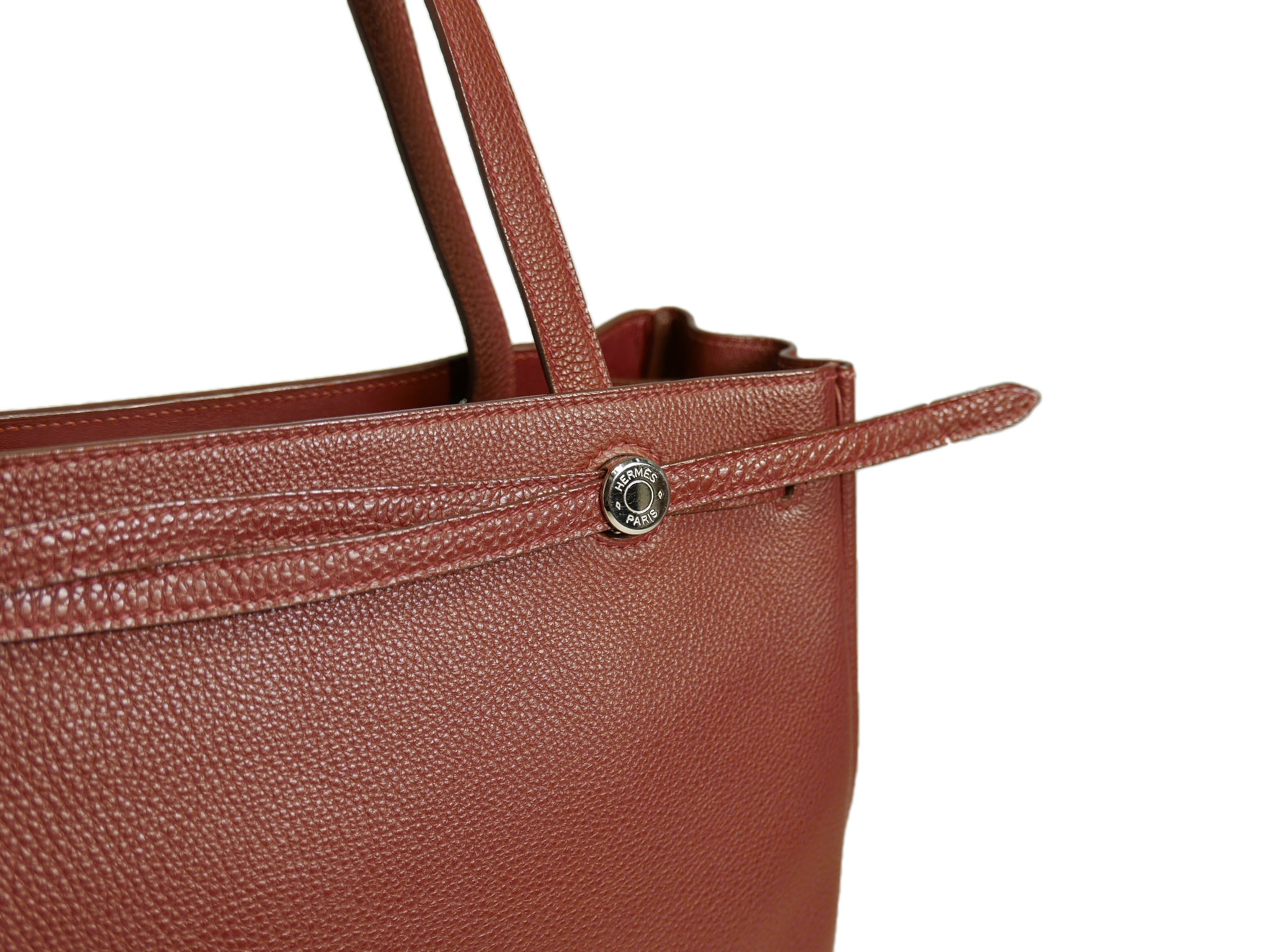Hermes Vintage Prune / Bordeaux Togo Cabana Document Tote-32572