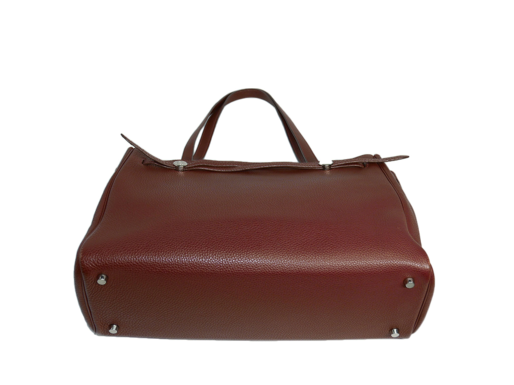 Hermes Vintage Prune / Bordeaux Togo Cabana Document Tote-32571