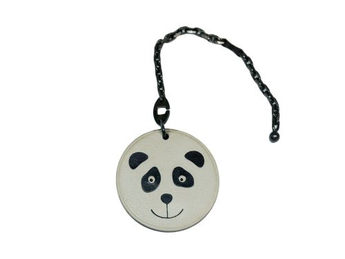 Hermes Bear Animal Leather Silver Chain Key Ring /Bag Charm from Animal Collection -0