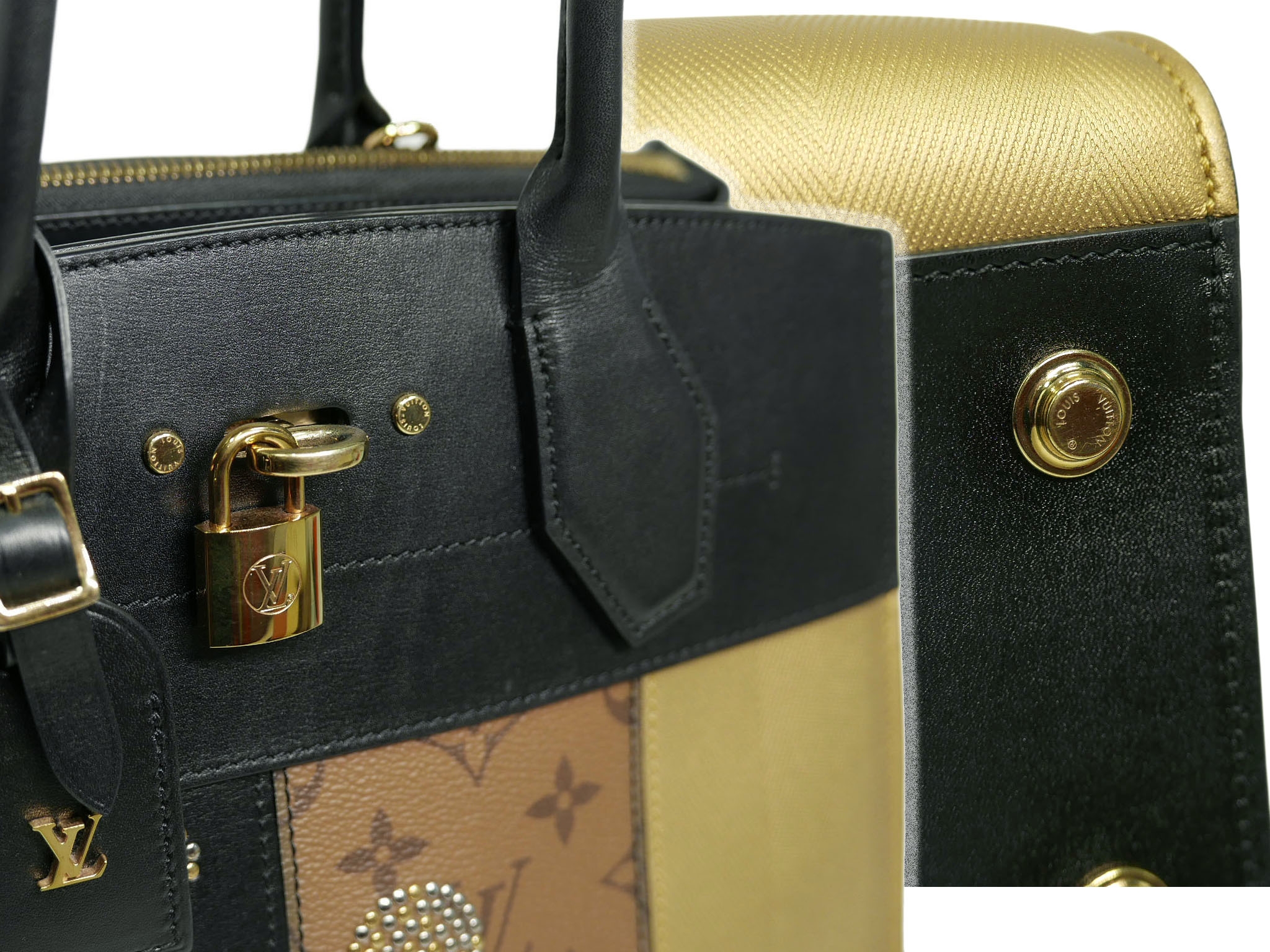 Limited Collection ! Louis Vuitton M43406 Steamer MM Reverse Business Bag with Strap -32858