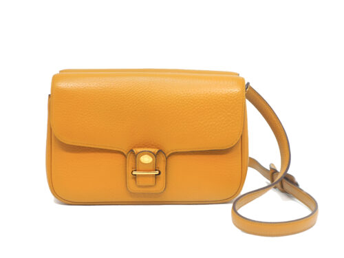 Hermes Dolly Sellier Dark Yellow/ Jaune H Stamp Gold Hardware 2- Way Shoulder/ Crossbody Bag