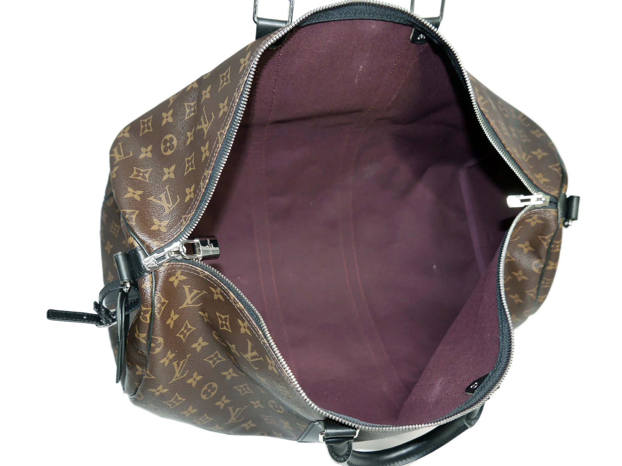Louis Vuitton M56714 Monogram Macassar Canvas KEEPALL BANDOULIÈRE 55 Travel Luggage -33306