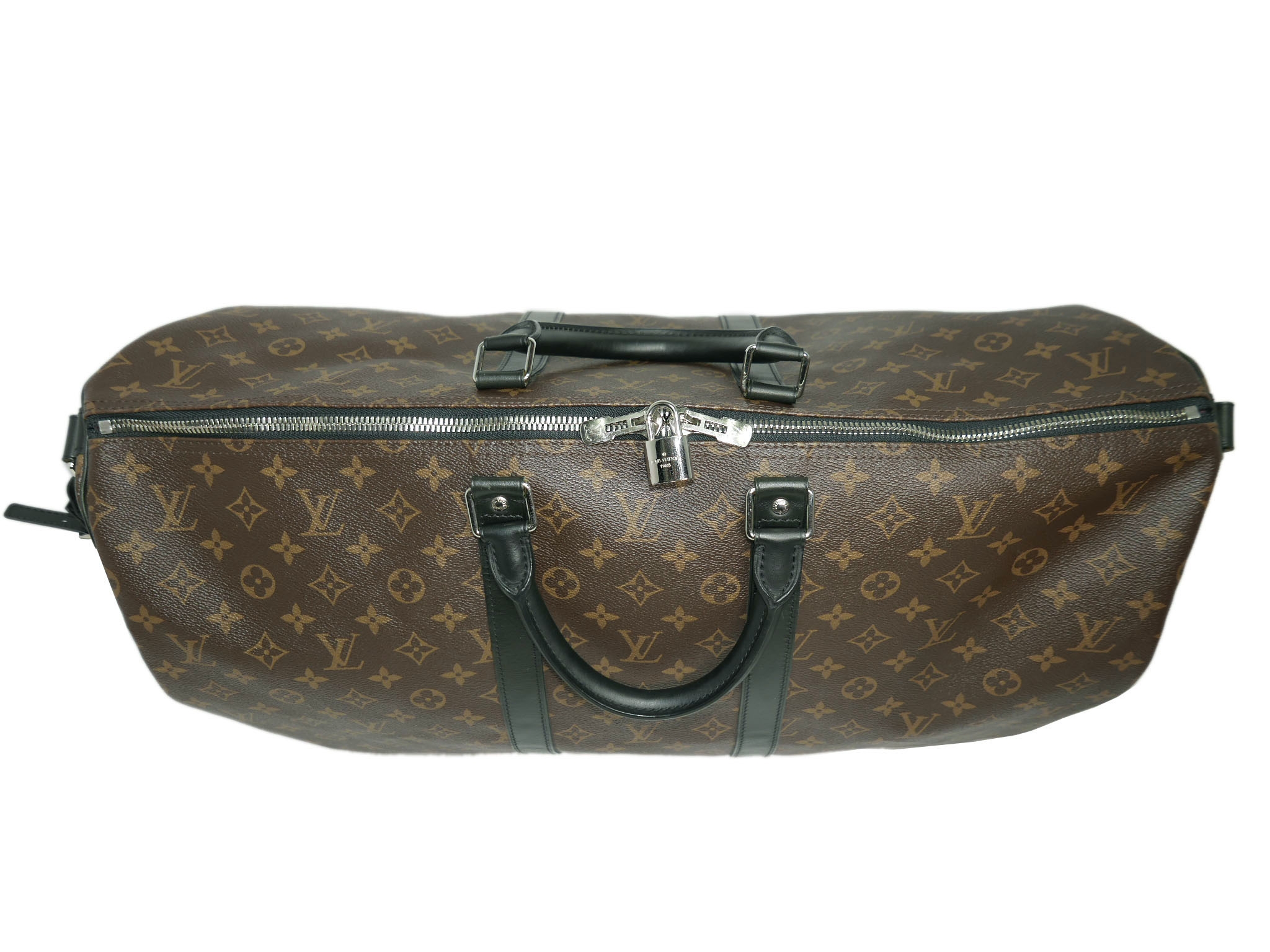 Louis Vuitton M56714 Monogram Macassar Canvas KEEPALL BANDOULIÈRE 55 Travel Luggage -33311