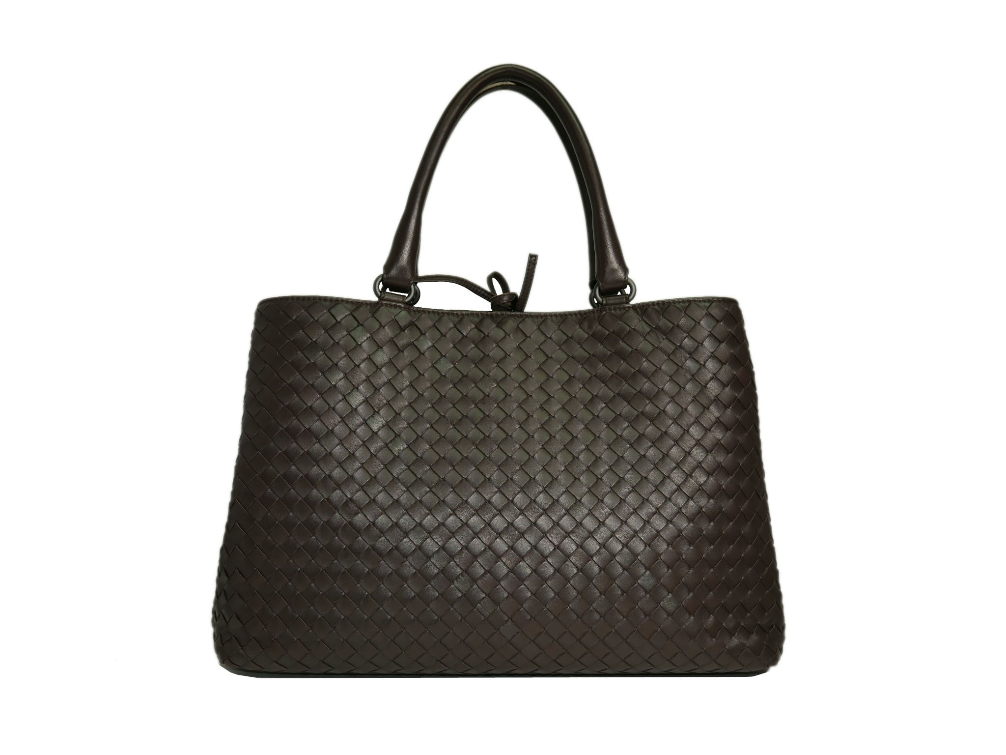 Bottega Veneta Brown Woven Signature Top Handle Two Compartment Document Tote -33324