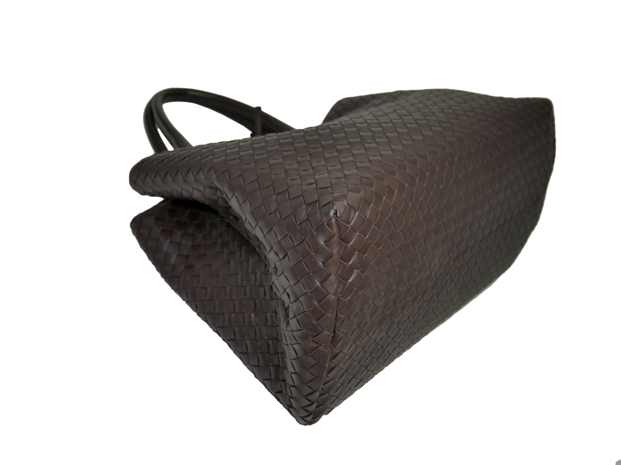 Bottega Veneta Brown Woven Signature Top Handle Two Compartment Document Tote -33329