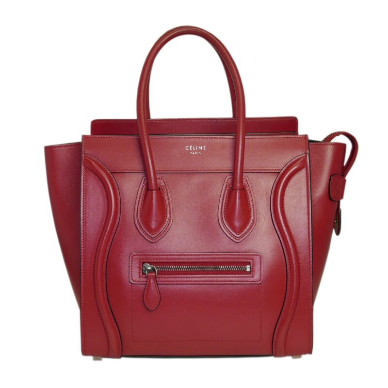 Celine 167793LBA.27VL Vermillon/ Red Micro Luggage Tote-0
