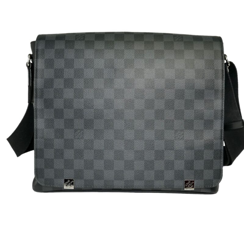 Louis Vuitton N41029 Damier Graphite District MM (CA1098) -0