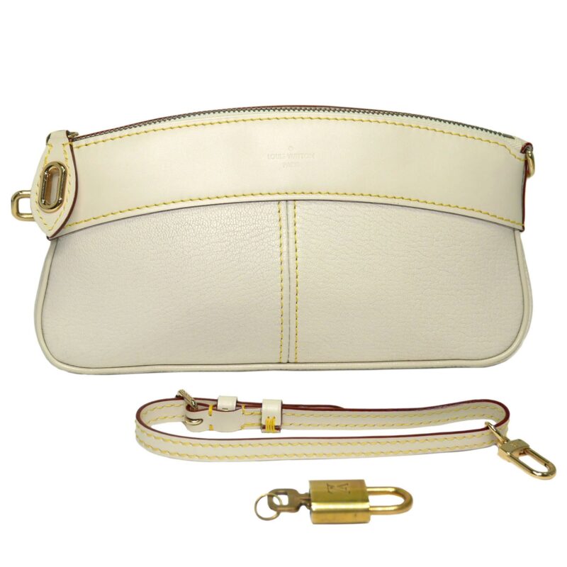 Louis Vuitton M95629 Suhali White Wrist Pouch Lockit Clutch -0