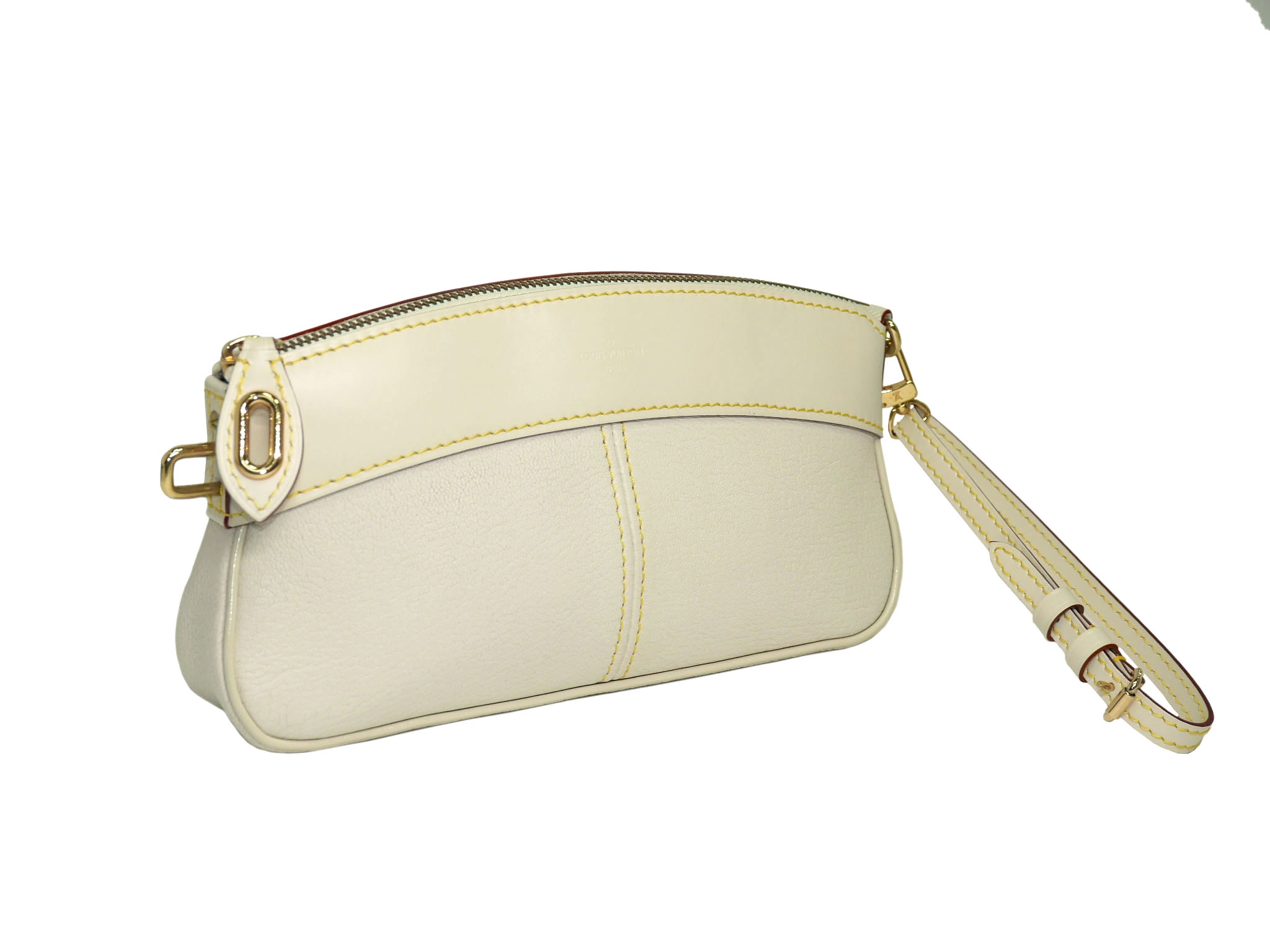 Louis Vuitton M95629 Suhali White Wrist Pouch Lockit Clutch -33294