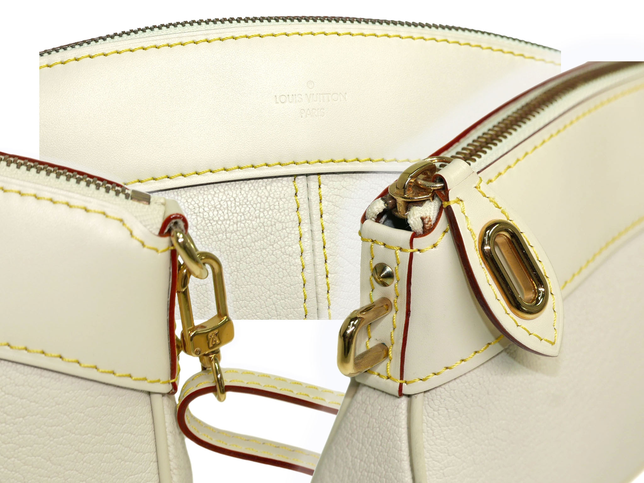 Louis Vuitton M95629 Suhali White Wrist Pouch Lockit Clutch -33297