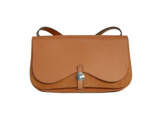 Hermes Orange Colorado Small " I" Stamp Shoulder Bag/ Clutch-0