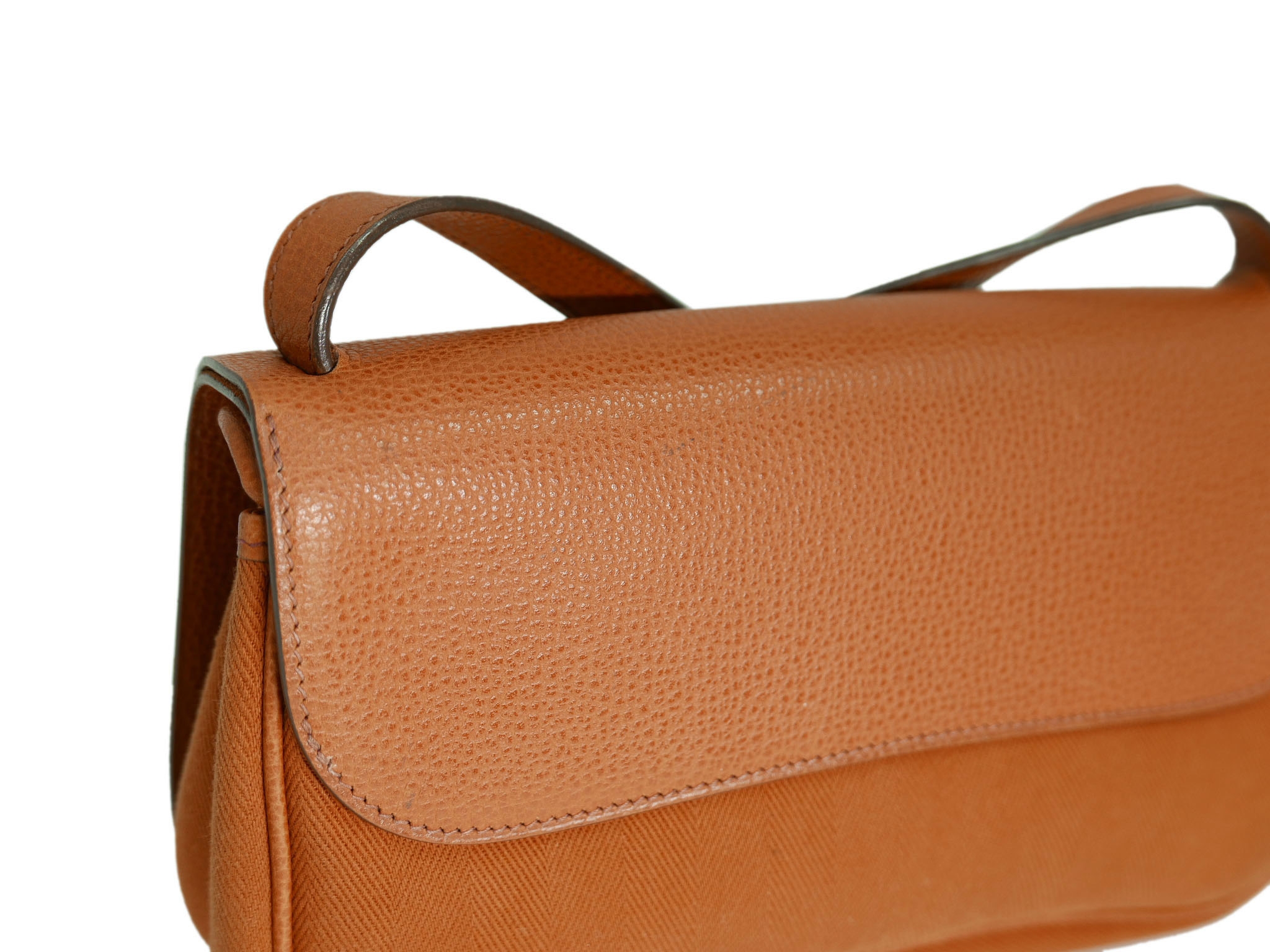 Hermes Orange Colorado Small " I" Stamp Shoulder Bag/ Clutch-33200