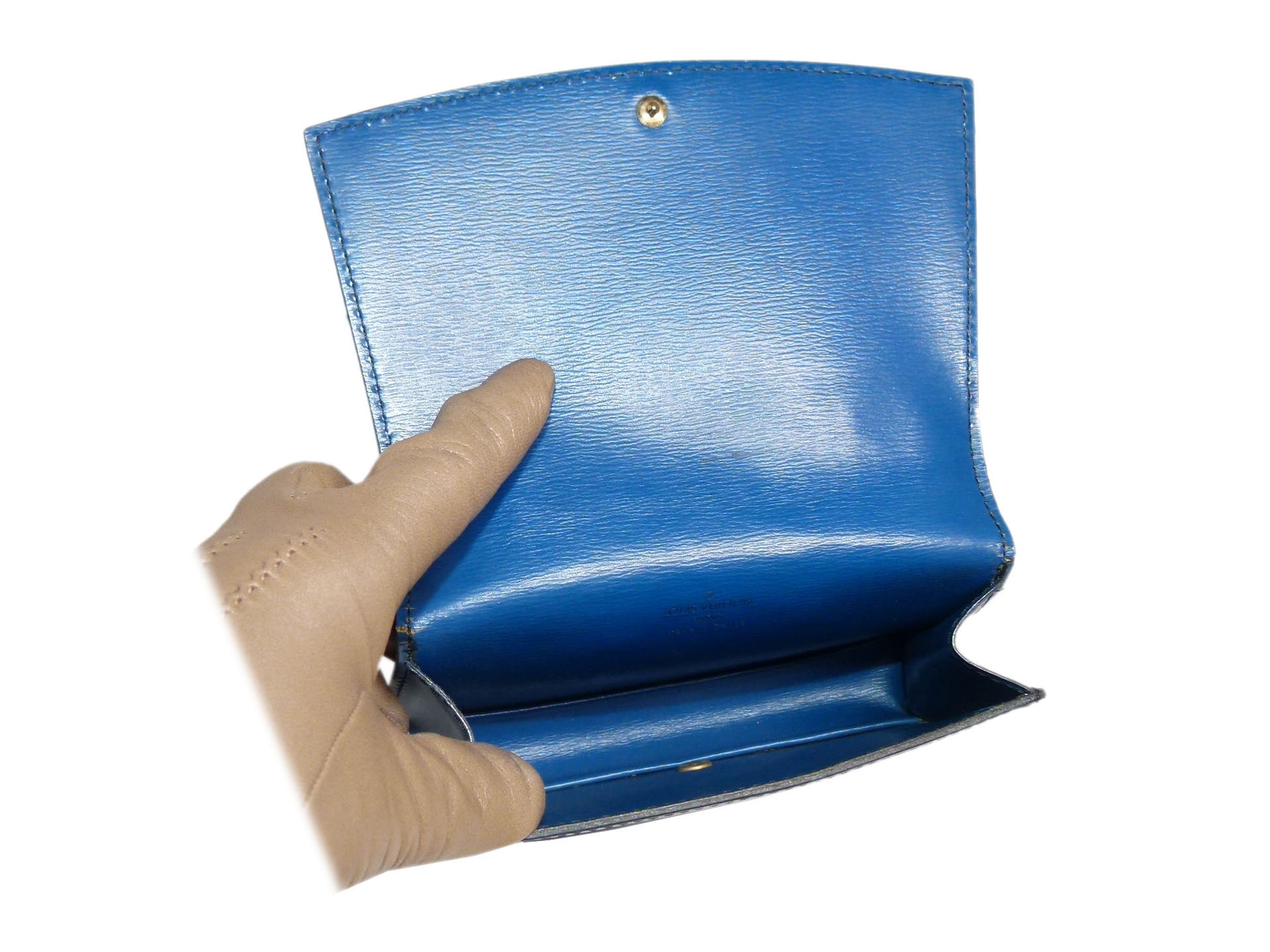 Louis Vuitton Blue Epi Leather Vintage CeintureTilsitt Pochette / Waist Pouch, Belt Size 85/34 -33531