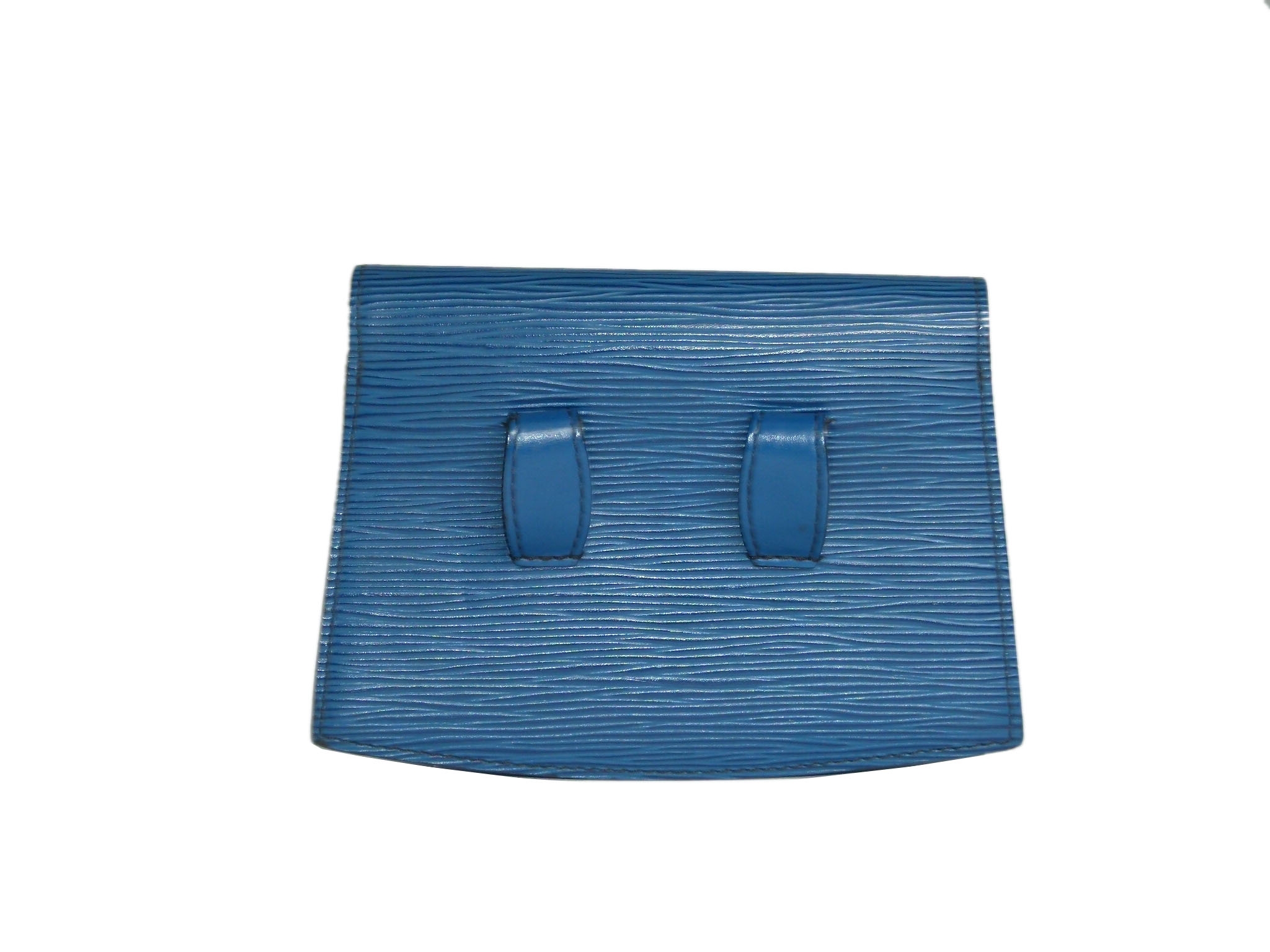 Louis Vuitton Blue Epi Leather Vintage CeintureTilsitt Pochette / Waist Pouch, Belt Size 85/34 -33532