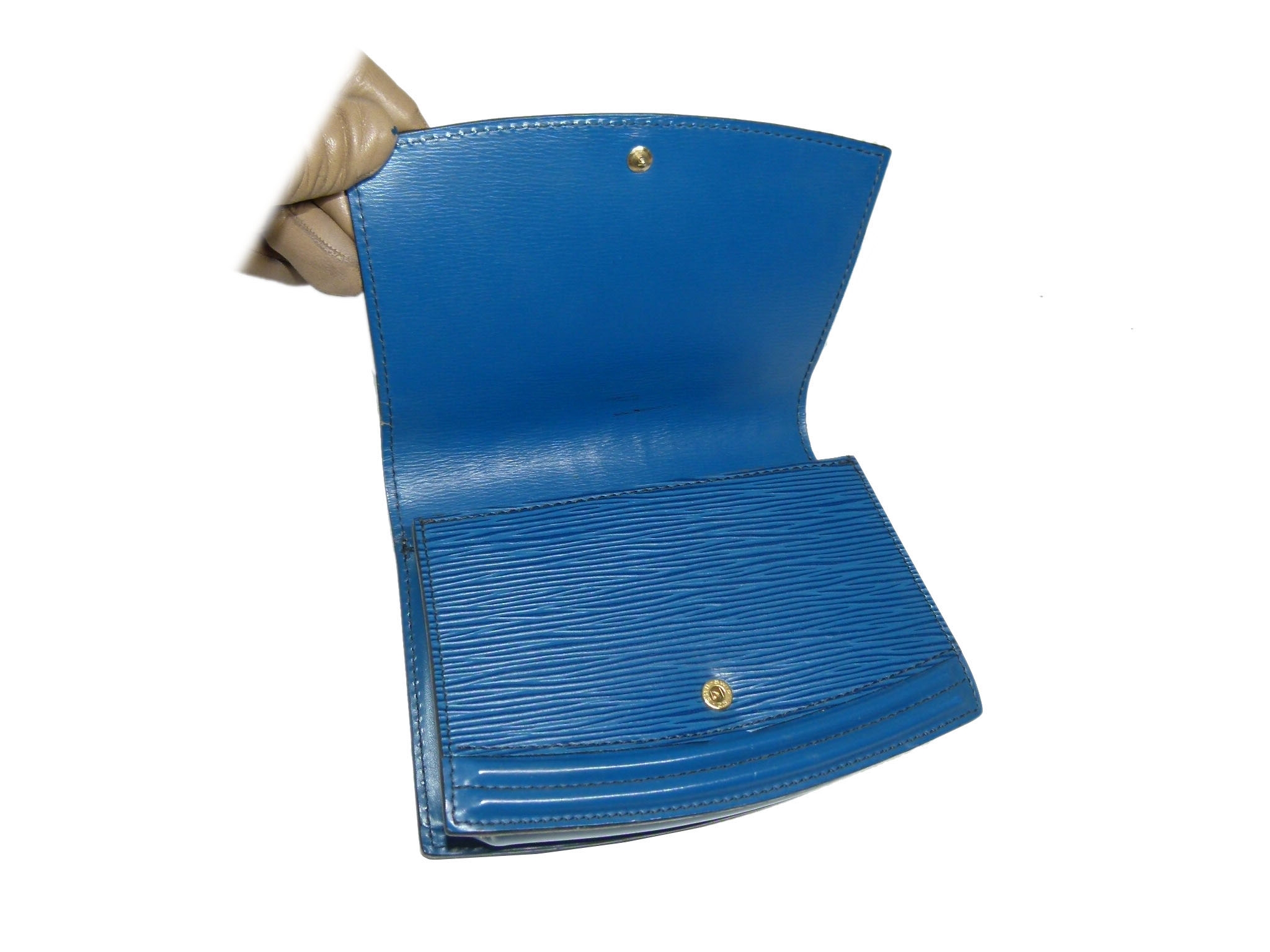 Louis Vuitton Blue Epi Leather Vintage CeintureTilsitt Pochette / Waist Pouch, Belt Size 85/34 -33535