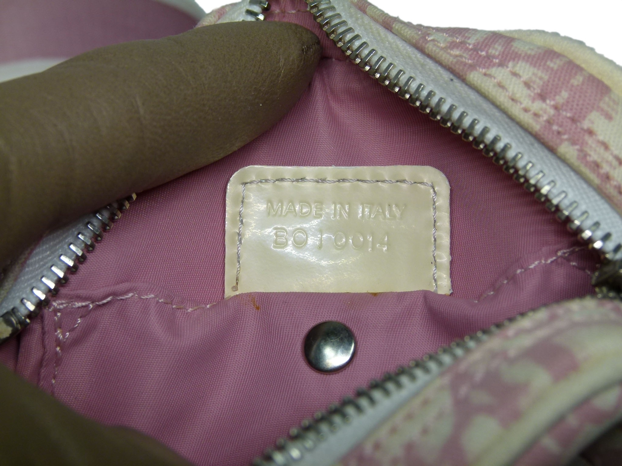 Christian Dior Girly Pink Crystal Blossom Canvas Limited Signature Small Sling Bag-33470