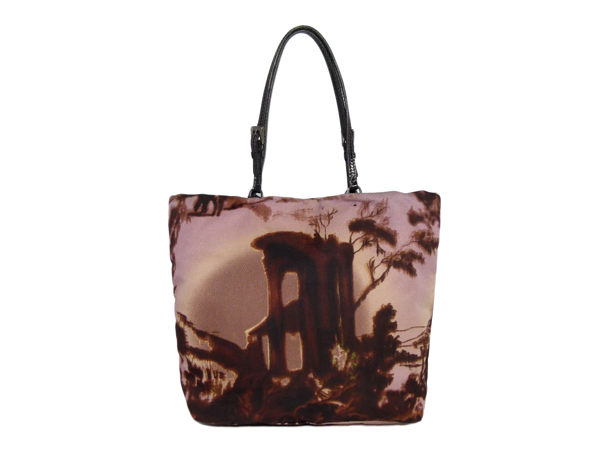 Prada NY Opal New York Street Templi Prints Tessuto Nylon Small Tote -33588