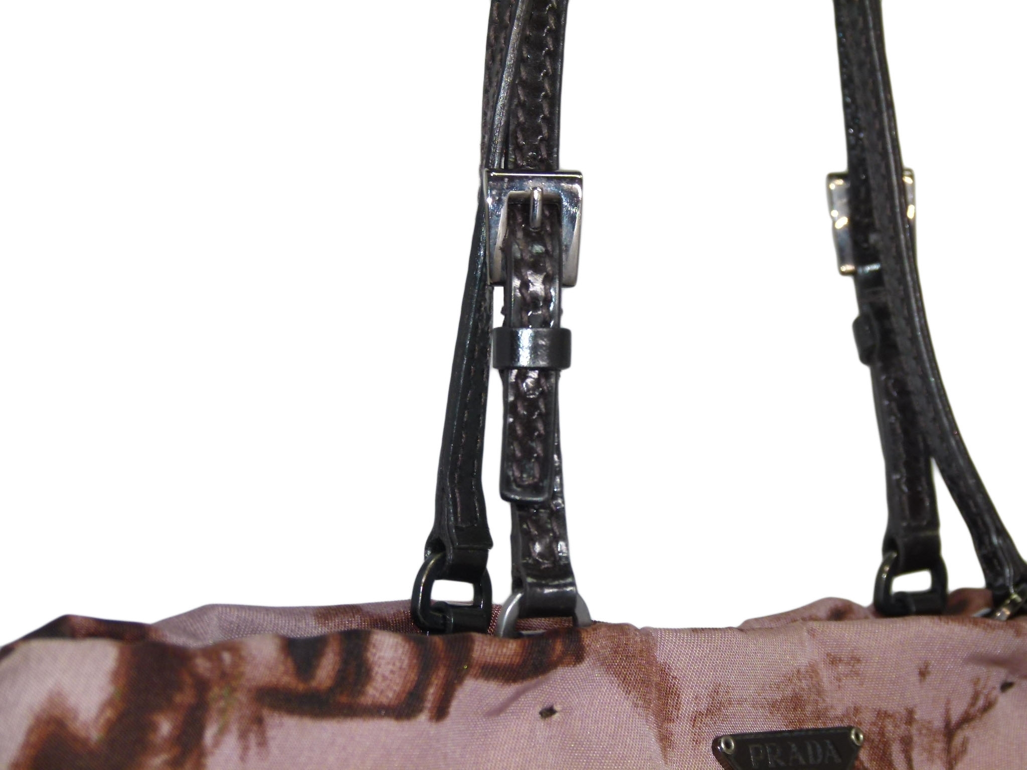 Prada NY Opal New York Street Templi Prints Tessuto Nylon Small Tote -33590