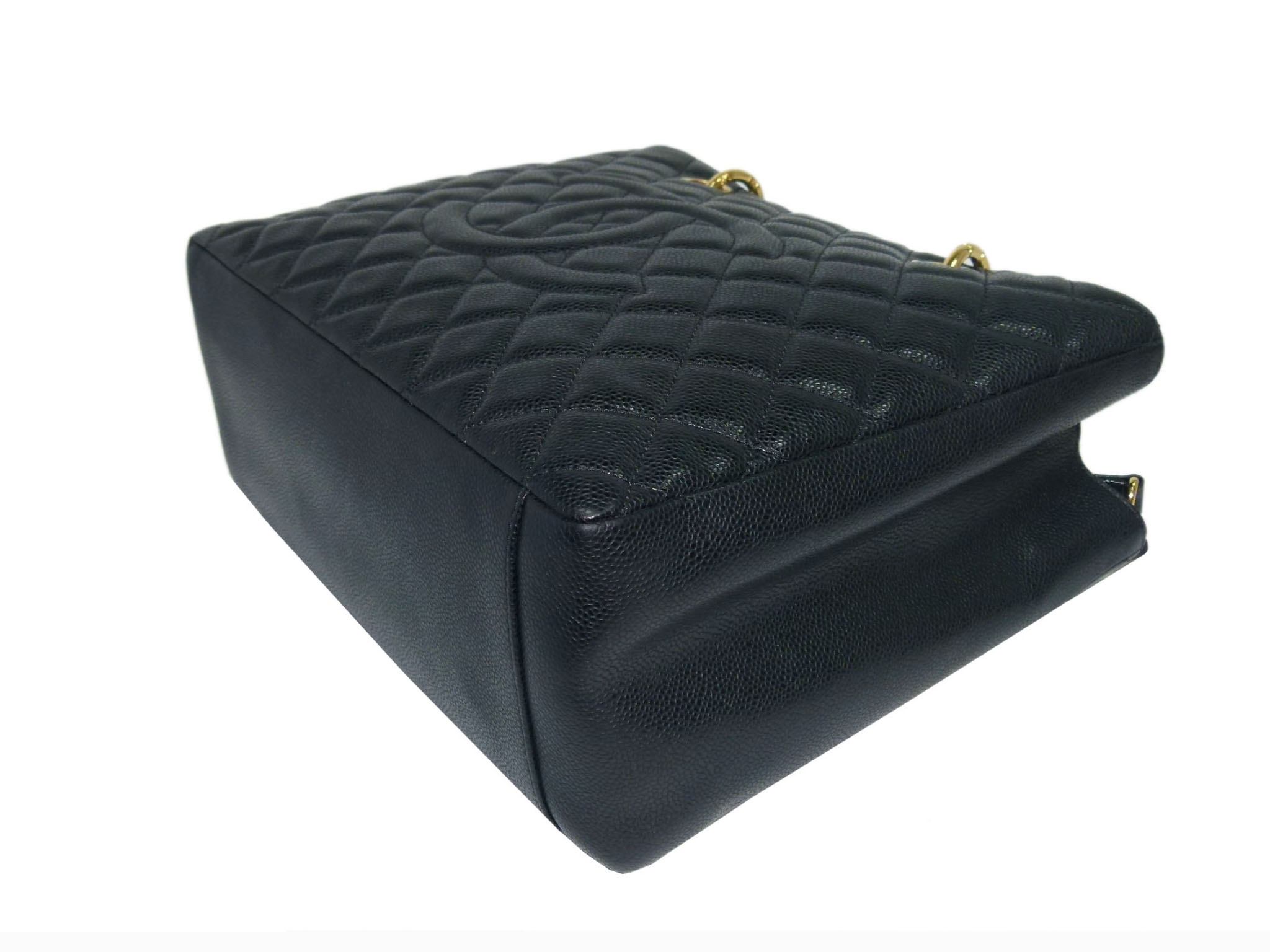 Chanel 14741100 Black Caviar Grand Shopping Tote Gold Hardware-33968