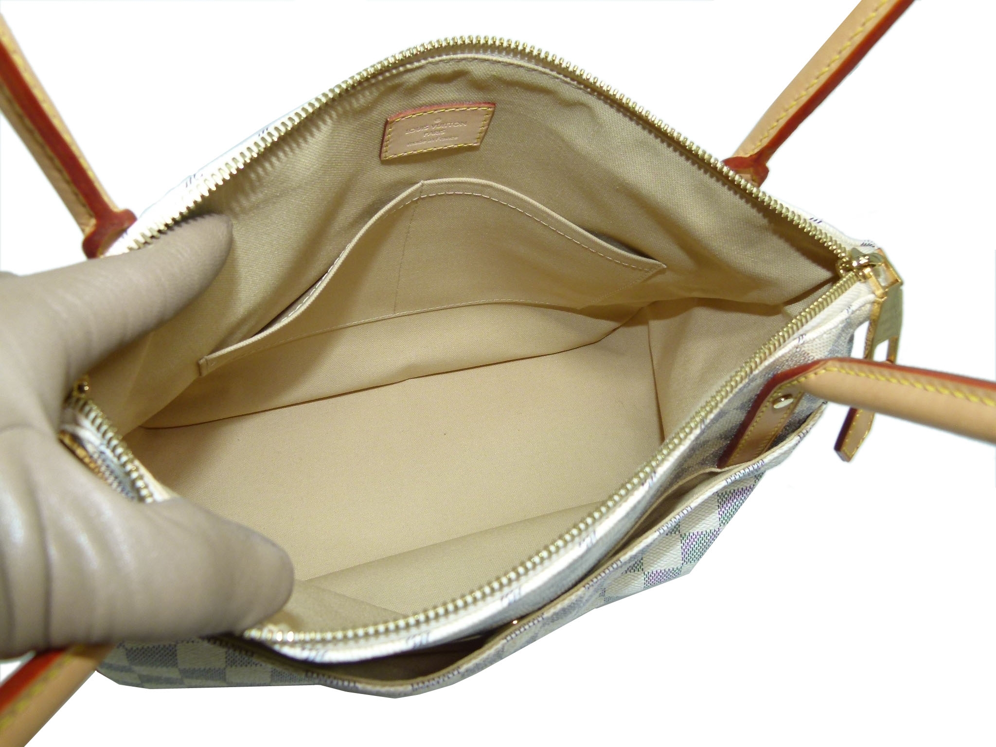 Louis Vuitton N41176 White Damier Azur Figheri PM Shoulder Bag -34100