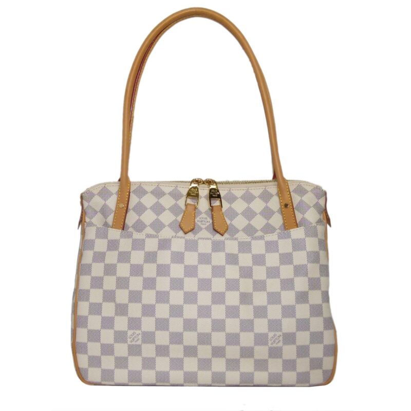 Louis Vuitton N41176 White Damier Azur Figheri PM Shoulder Bag -0