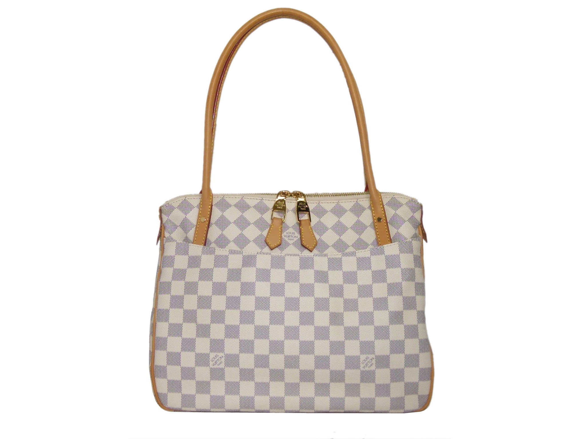Louis Vuitton N41176 White Damier Azur Figheri PM Shoulder Bag -0