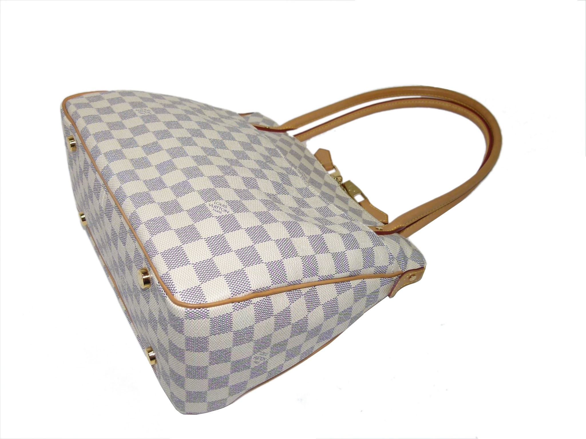 Louis Vuitton N41176 White Damier Azur Figheri PM Shoulder Bag -34099