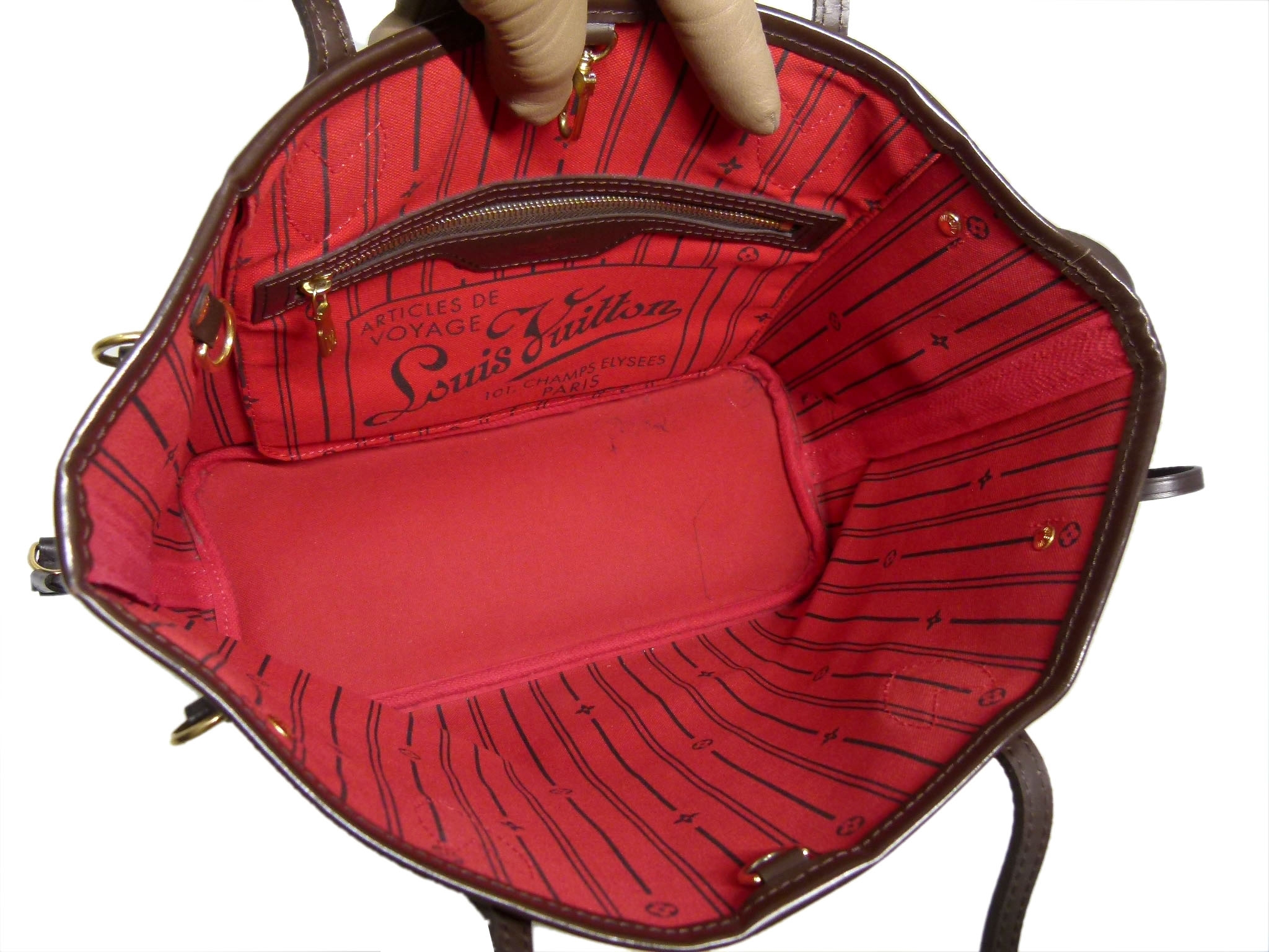 Louis Vuitton N51109 Damier Ebene Canvas Neverfull PM Shopping Bag (VI3190)-34167