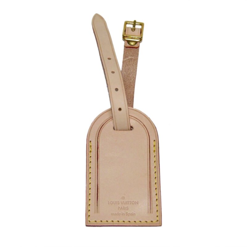 Louis Vuitton Natural Cowhide Leather Hangbag / Luggage Name ID Tag -0