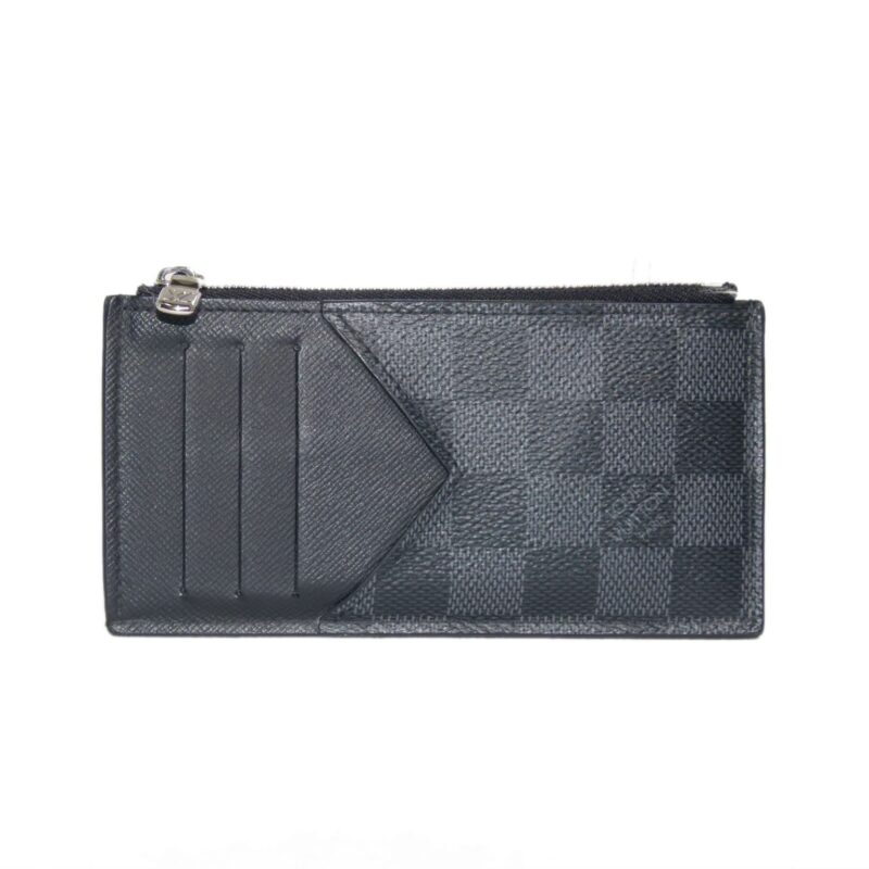 Louis Vuitton N64038 Damier Graphite Canvas Coin Card Holder -0